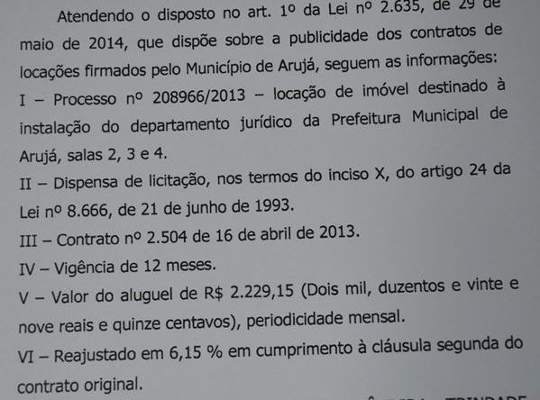Prefeitura cumpre lei e identifica prédios alugados