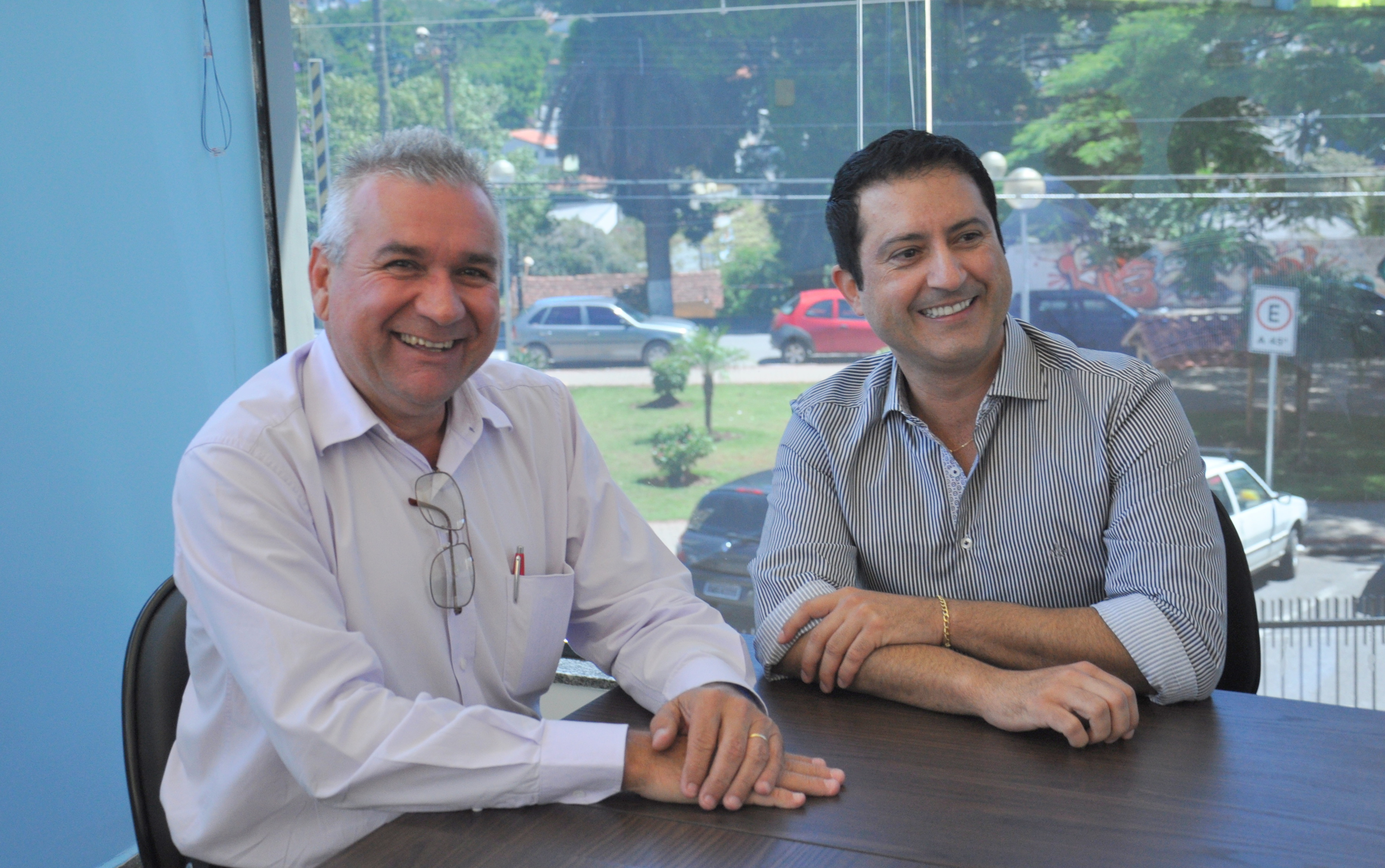 Reynaldinho recebe presidente do PTB de Suzano
