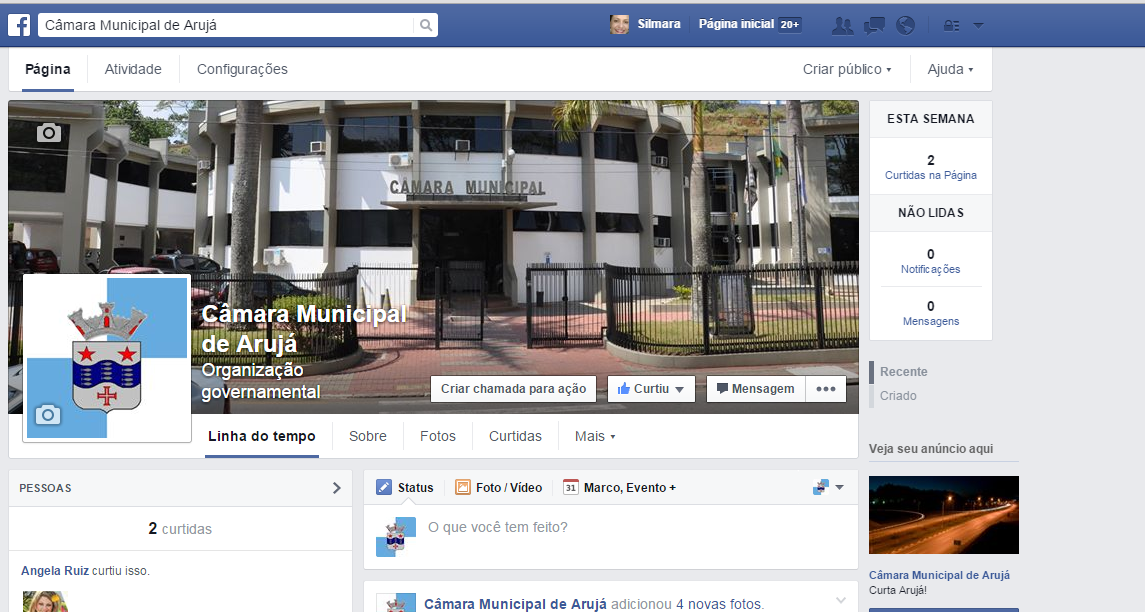 Câmara de Arujá cria página no Facebook