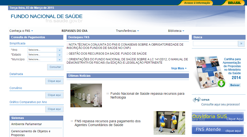Câmaras serão notificadas de liberação de recursos por meio do site do Ministério da Saúde