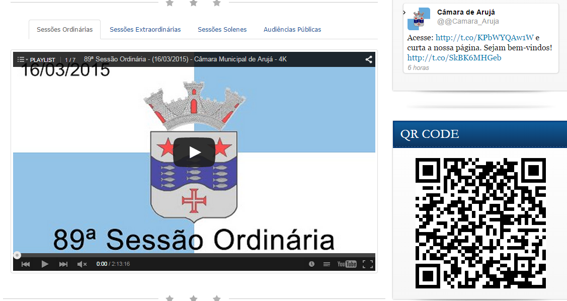 Site do Legislativo disponibiliza QR-Code em suas publicações