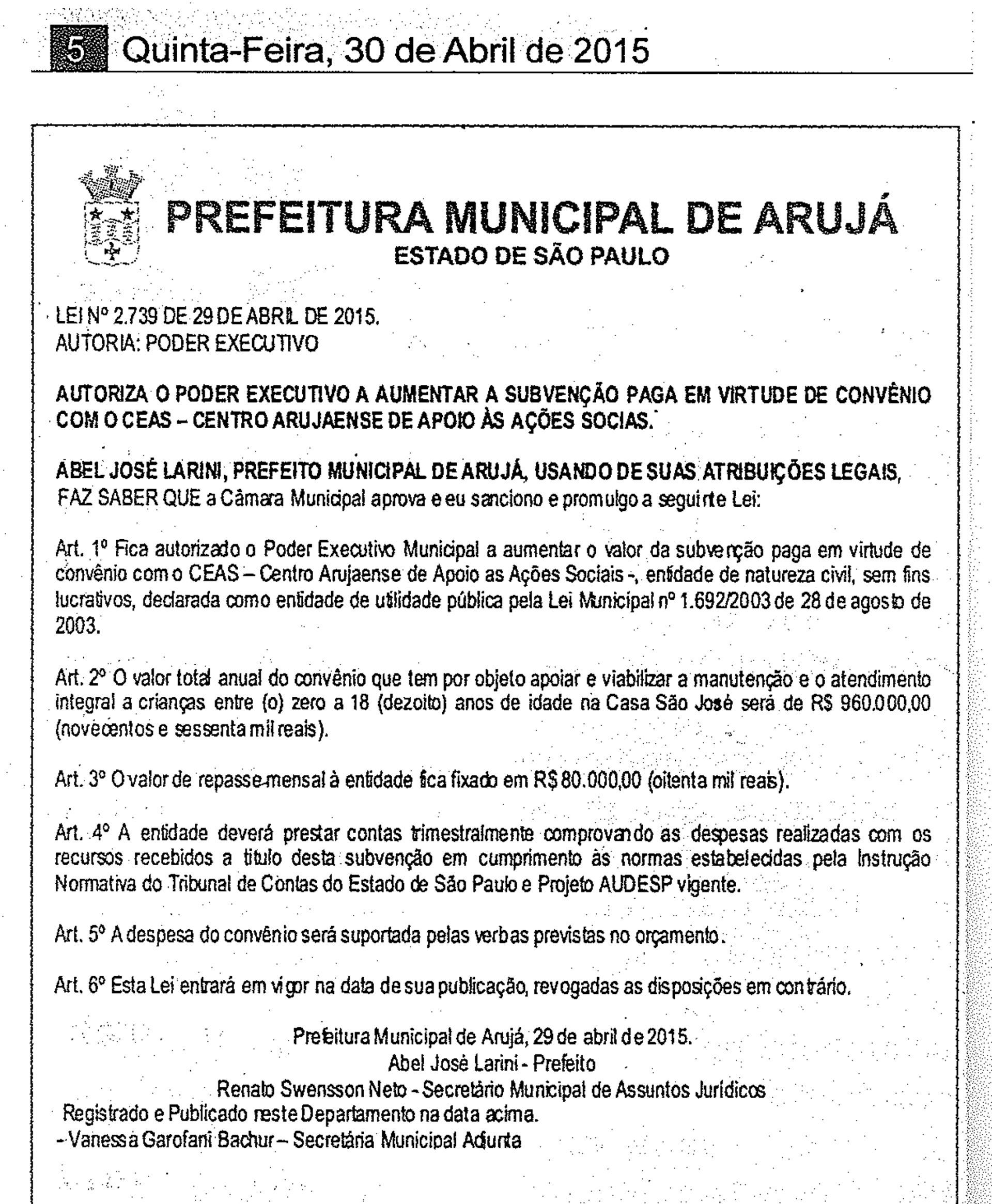 CEAS receberá R$ 80 mil/mês; aumento do subsídio foi aprovado pela Câmara