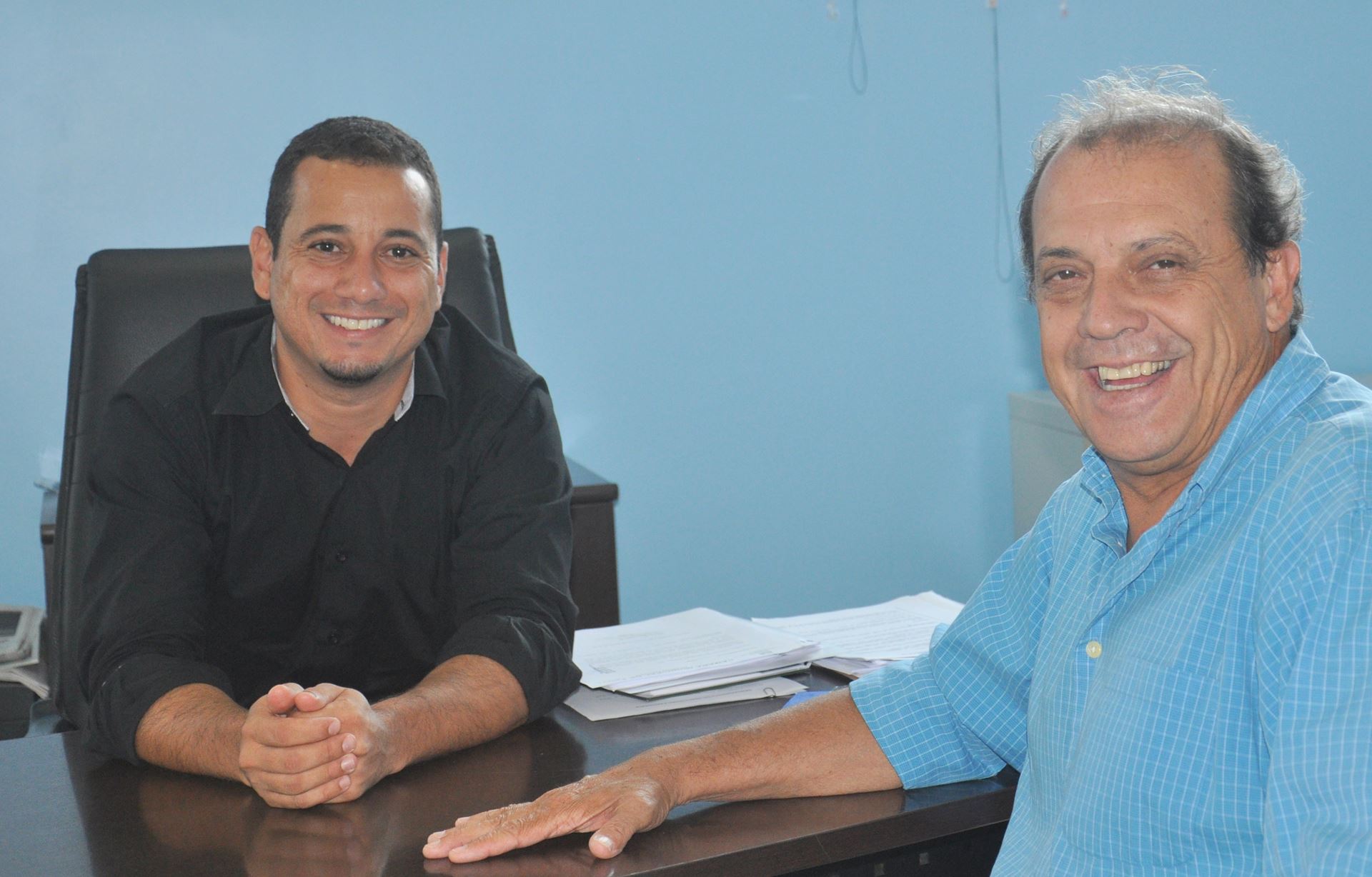 Caroba recebe presidente do PMDB José Luiz Monteiro