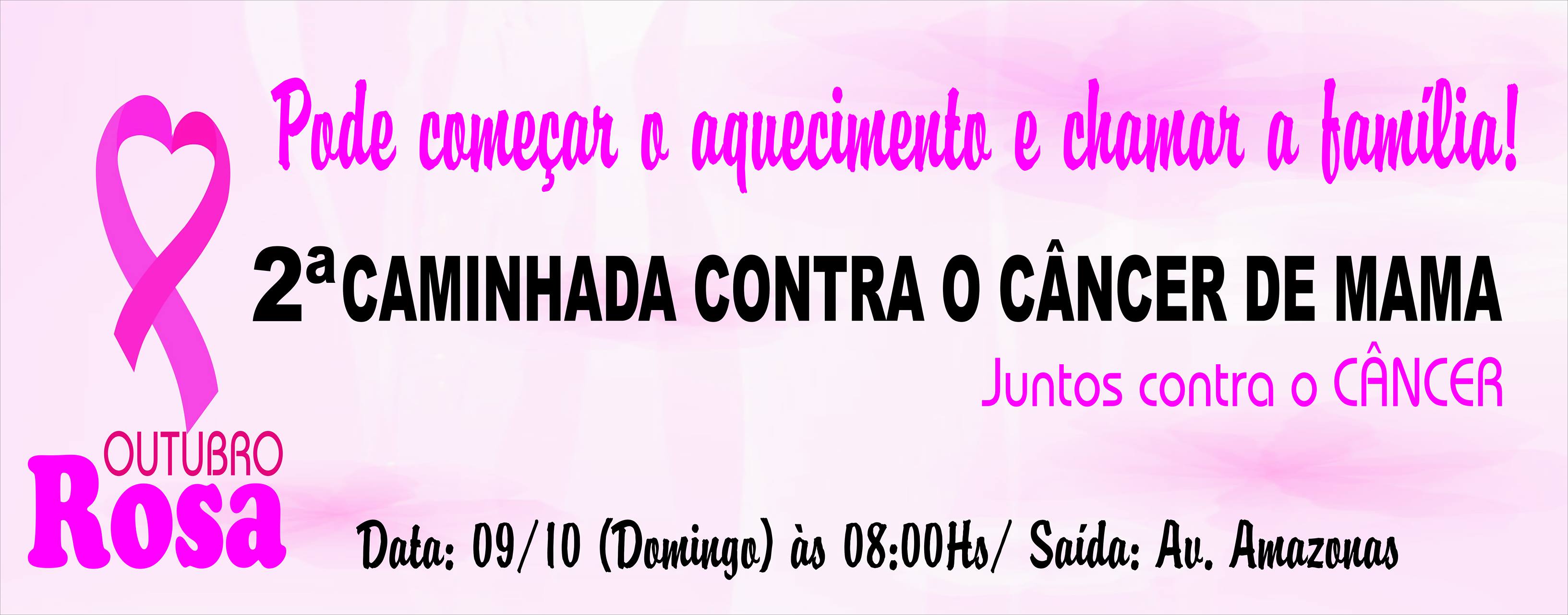 Caminhada do Outubro Rosa será domingo (09/10)
