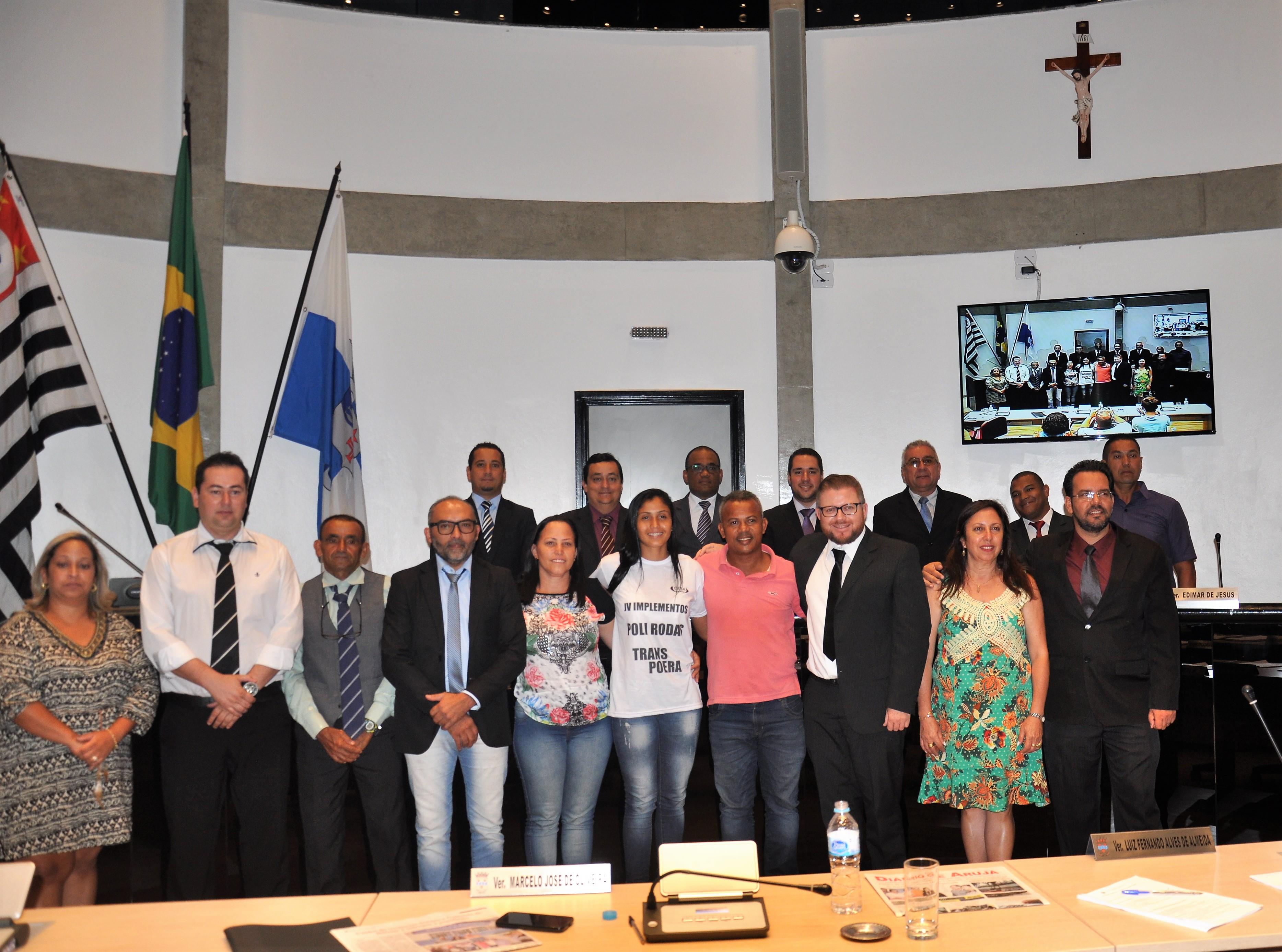 Jaqueline Santos, atleta da Seleção Brasileira de Futebol e do Santos, visita Câmara